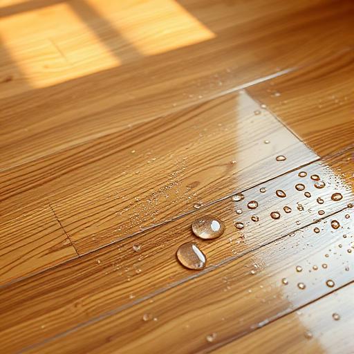 Water on hardwood floor
